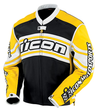 Icon Daytona Yellow Leather Jacket